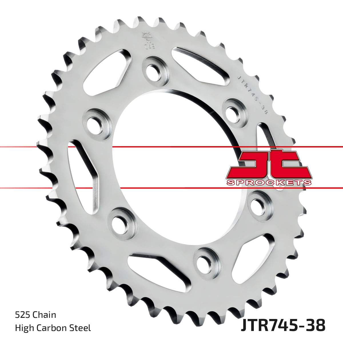 JT Rear Sprocket Ducati 996 Sport Touring ST4S 02-05, 1000 Sport 06, 1000SS/SS DS 03-06 (745-38)