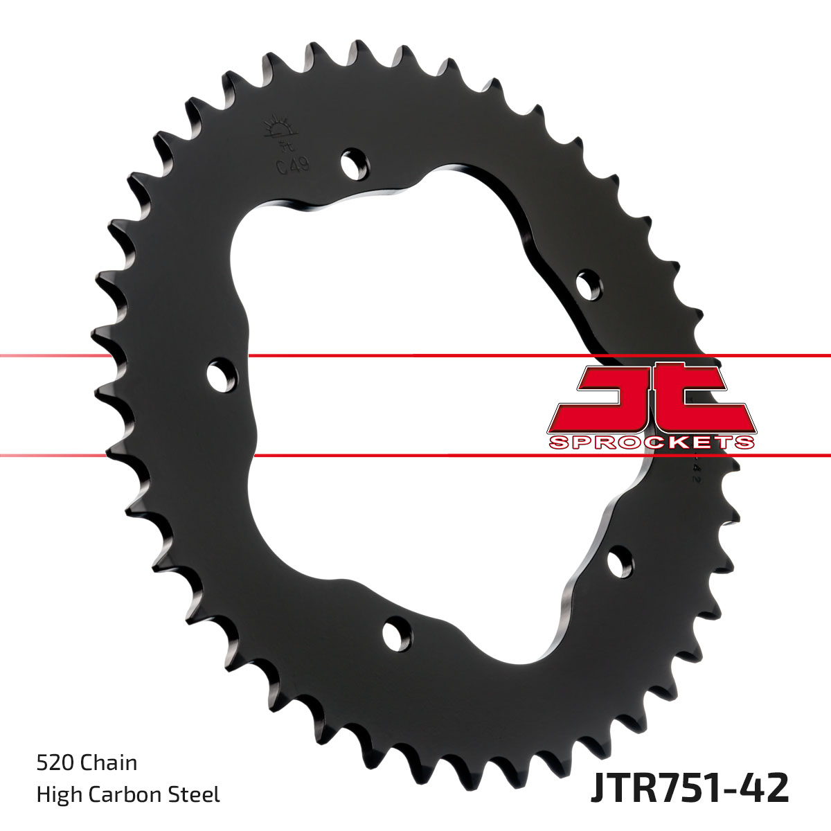 JT Rear Sprocket Ducati 800 Monster S2R 05-07, 800 Monster 2SR Dark 06 (751-42)