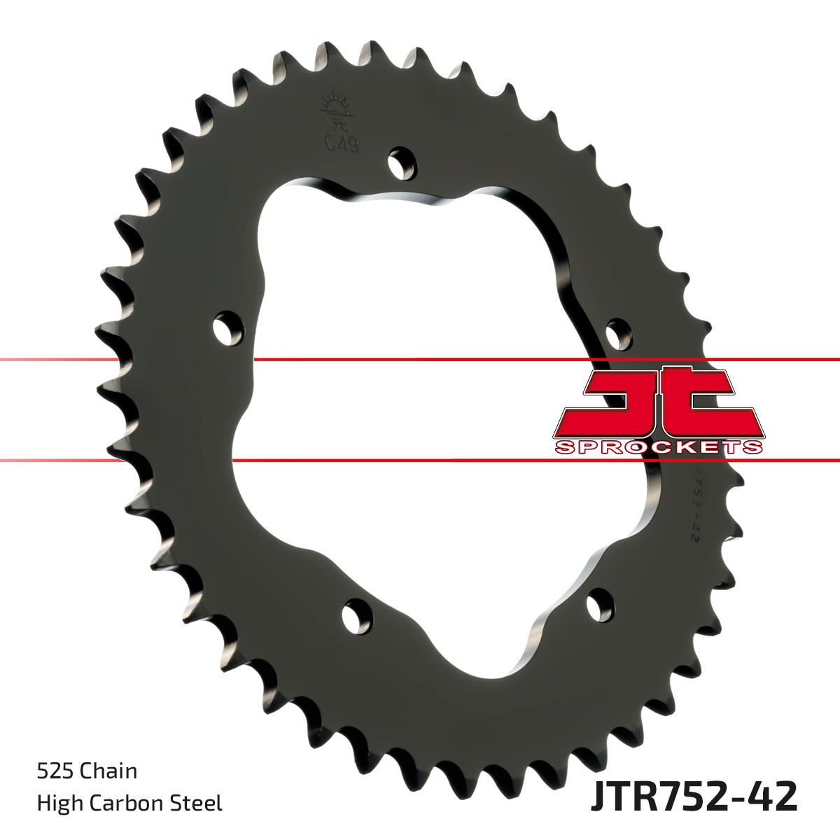 JT Rear Sprocket Ducati 848 Streetfighter 12-15, 1100 Multistrada 07-09, 1100 Hypermotard 08-09 (752-42)