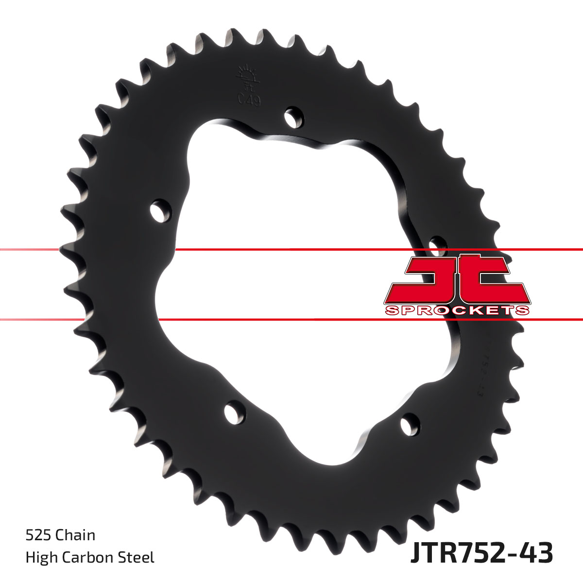 JT Rear Sprocket Ducati 939 Hypermotard 16-18, 939 Hypermotard SP 16-18, 939 Hyperstrada 16-18 (752-43)