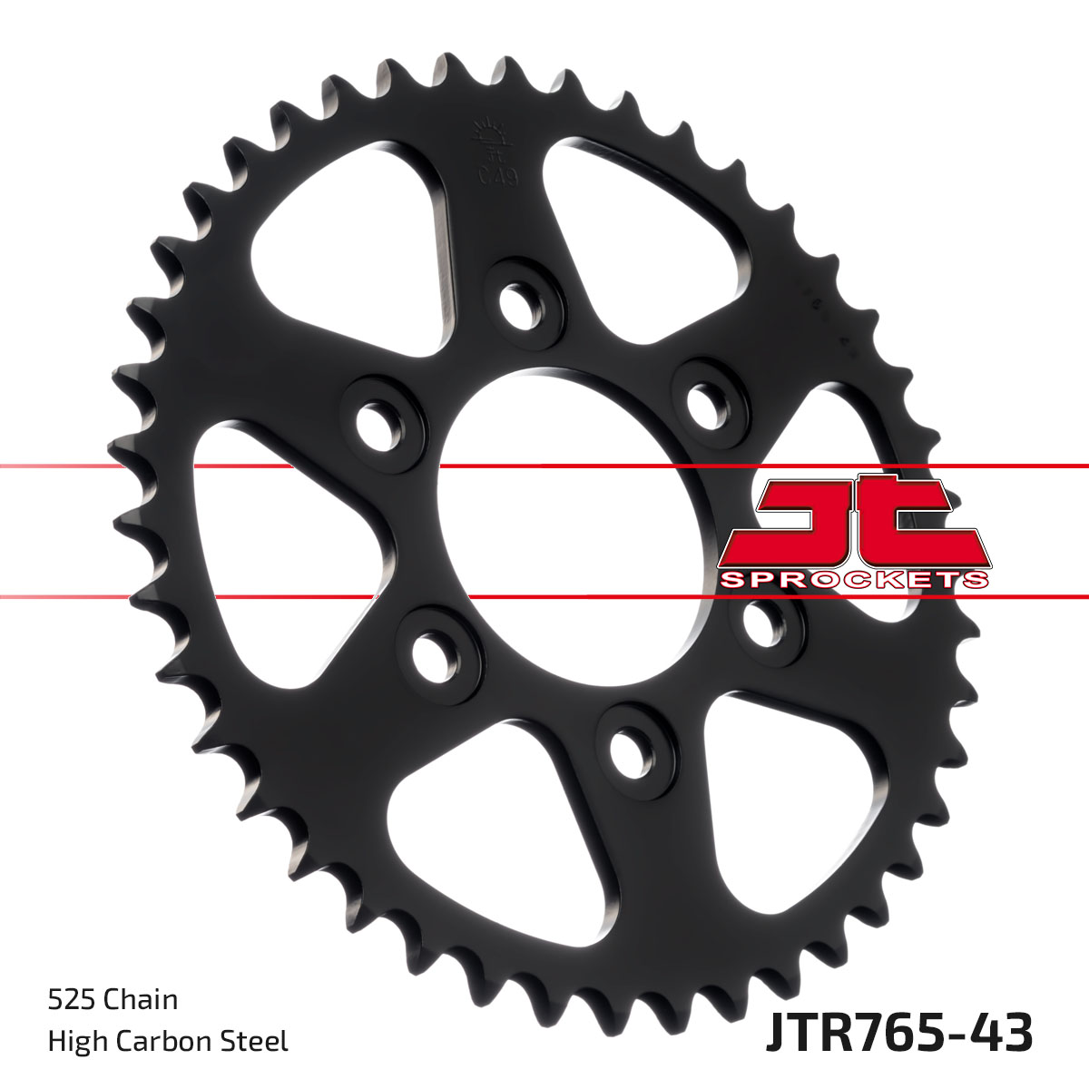 JT Rear Sprocket Ducati 937 Multistrada V2/V2S 22-23, 950 Multistrada 17-20 (765-43)
