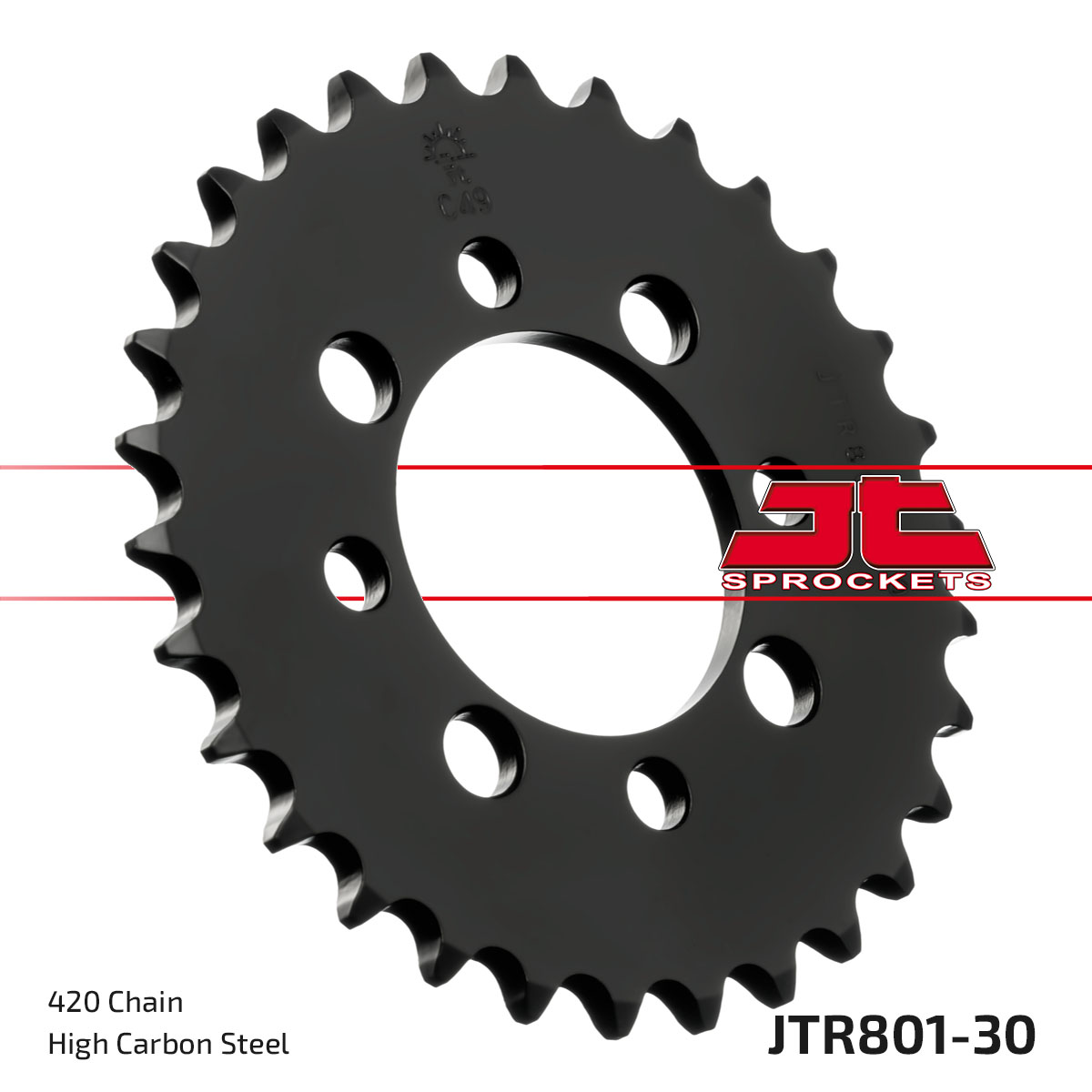 JT Rear Sprocket Kawasaki Z125 Pro 17-22 (801-30)