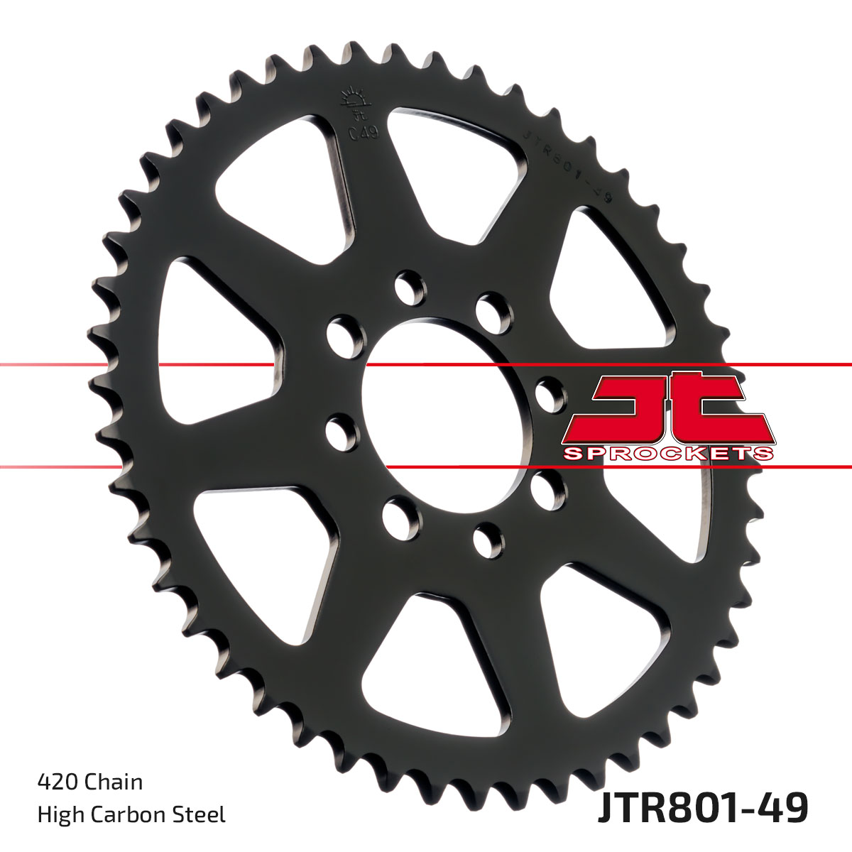 JT Rear Sprocket Kawasaki AE50 82-83, AR50 81-98, TS50ER 80-84 (801-49)