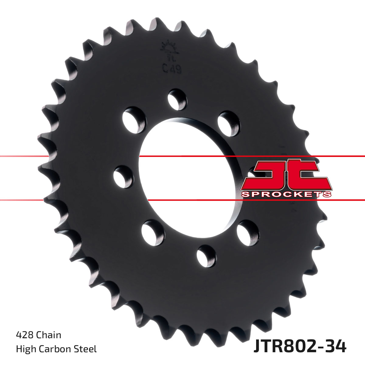 JT Rear Sprocket Suzuki DS80 80-03, JR80 82-04, FL125 Address 07-09 (802-34)
