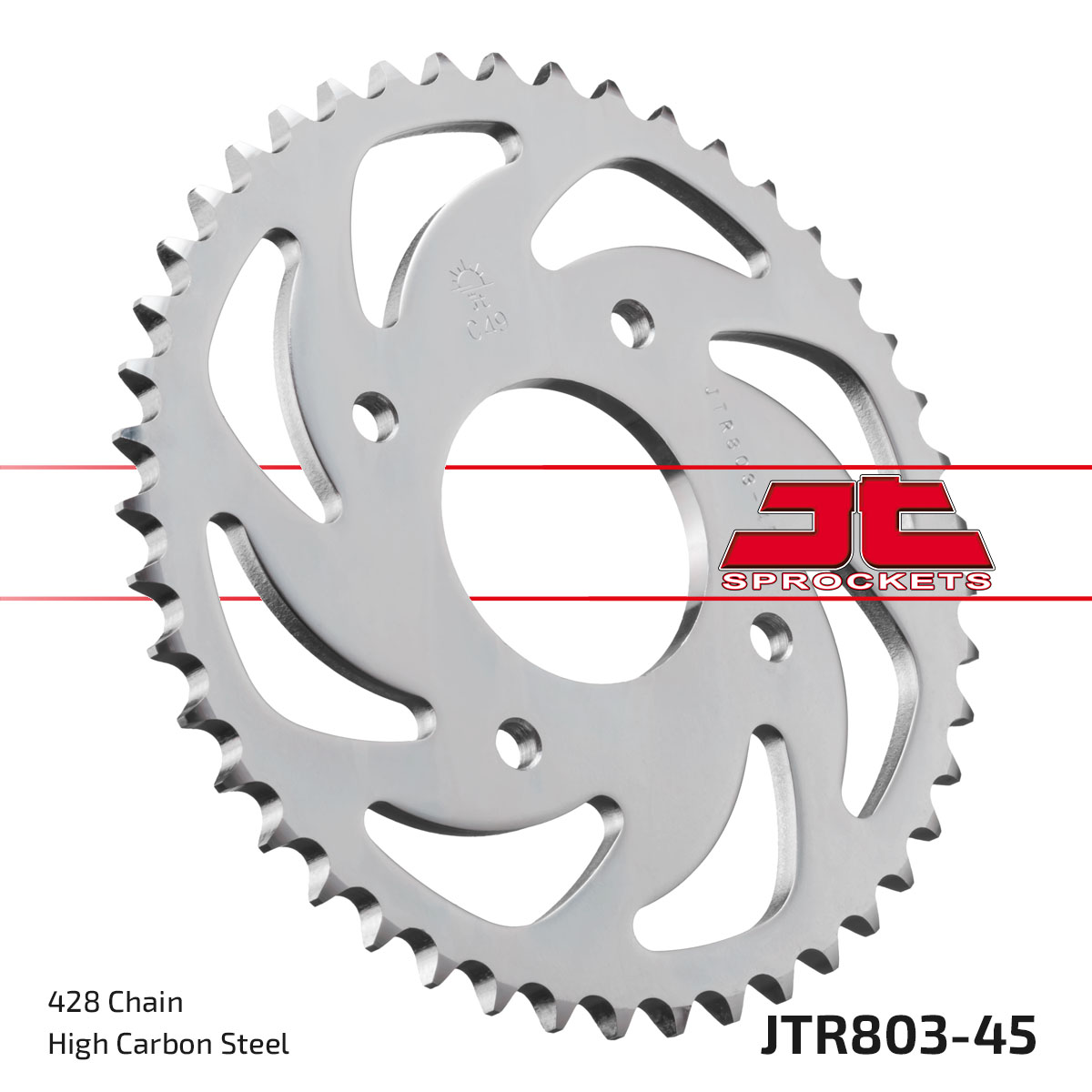 JT Rear Sprocket Suzuki GSX-R125 17-23, GSX-S125 17-23 (803-45)