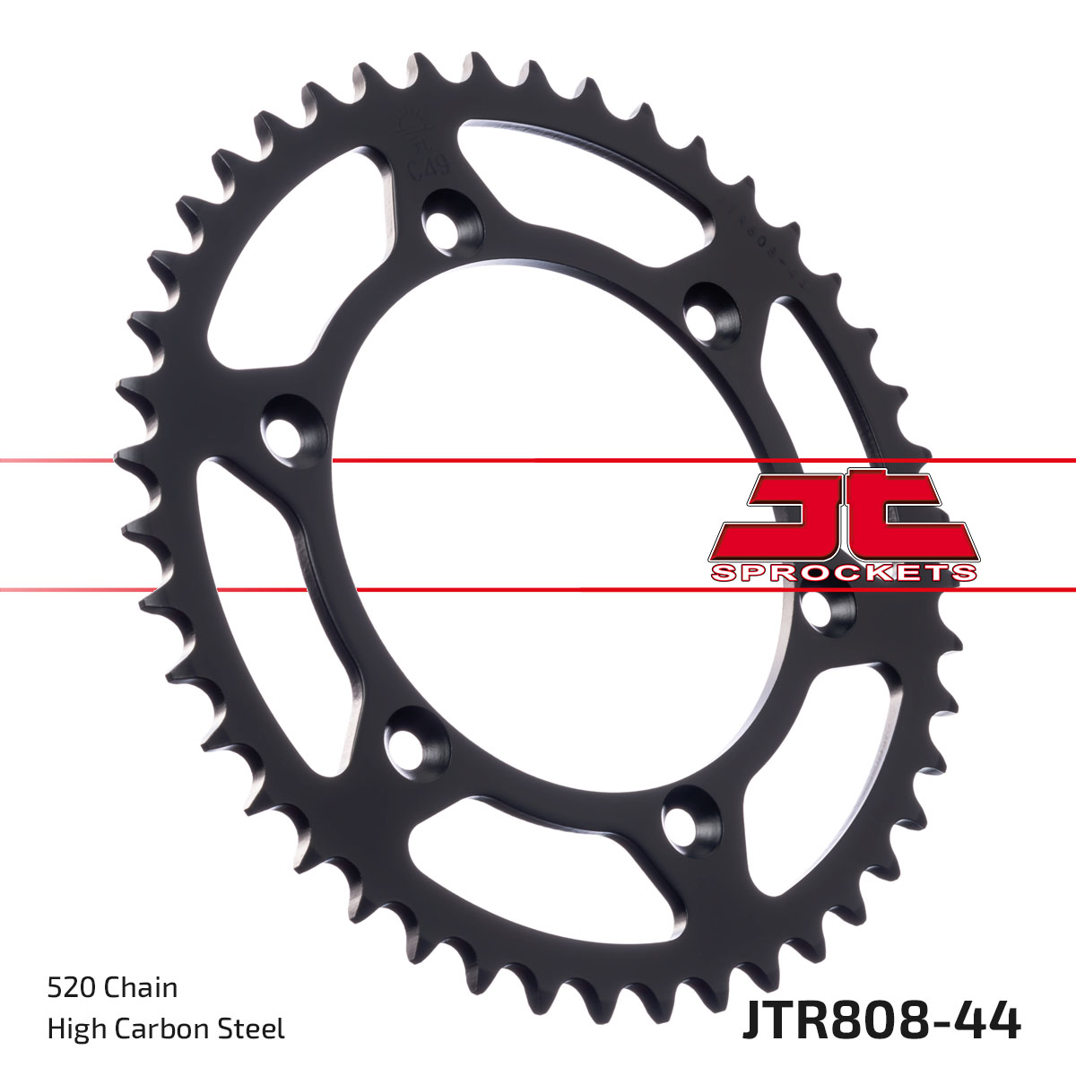 JT Rear Sprocket Kawasaki KLX400A 03, Suzuki DR350 94-99, DR350S 99, DR-Z400 00-19 (808-44)