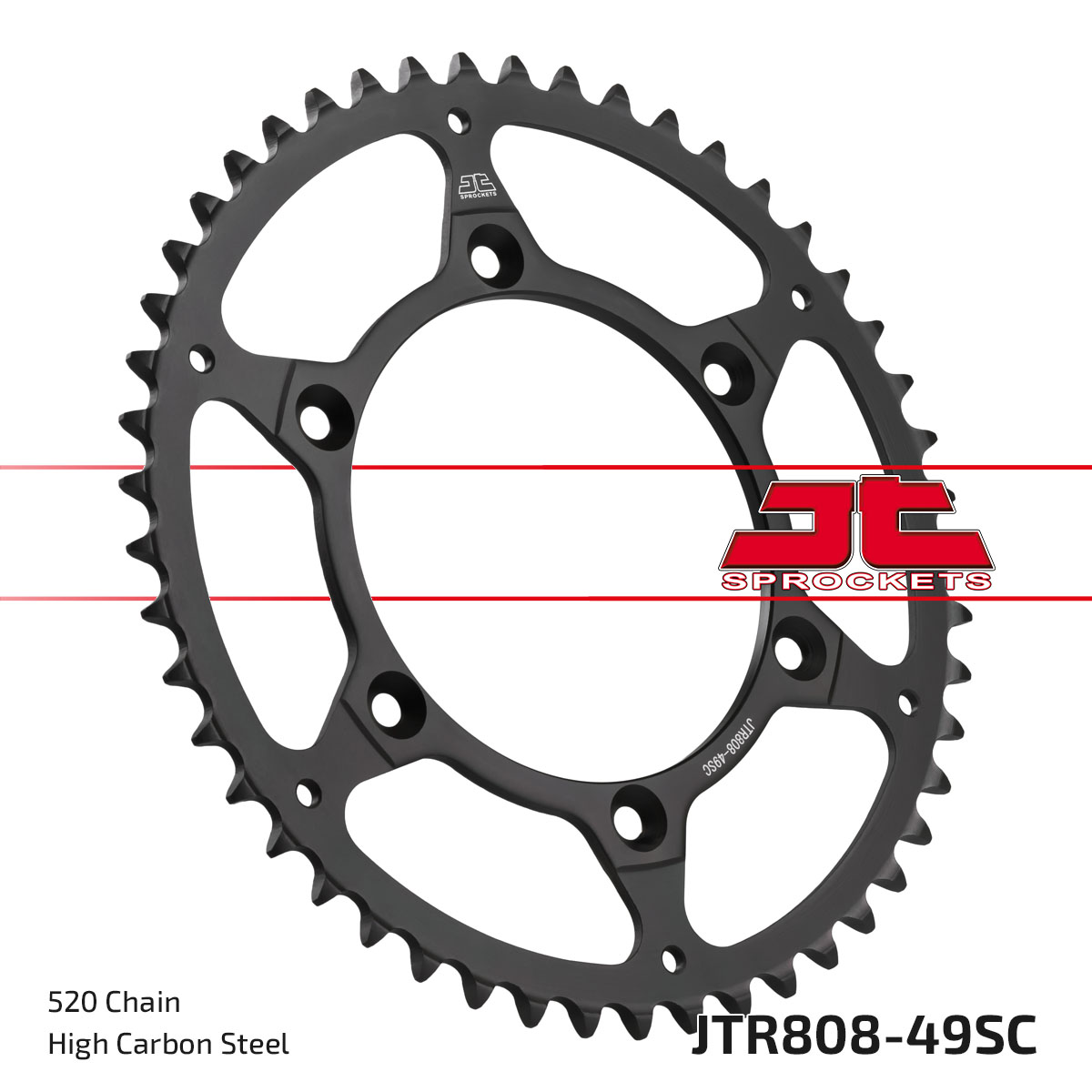 JT Rear Sprocket Suzuki RM125 85, 92-96, 00-05, RM-Z250 10-20, RM-Z450 05-07 (Self Cleaning) (808-49)