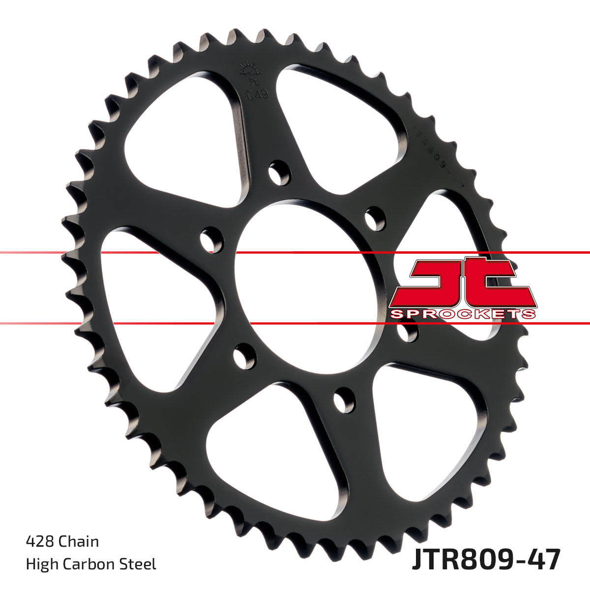 JT Rear Sprocket Suzuki DR125S 80-85, TC100 72-77 (809-47)