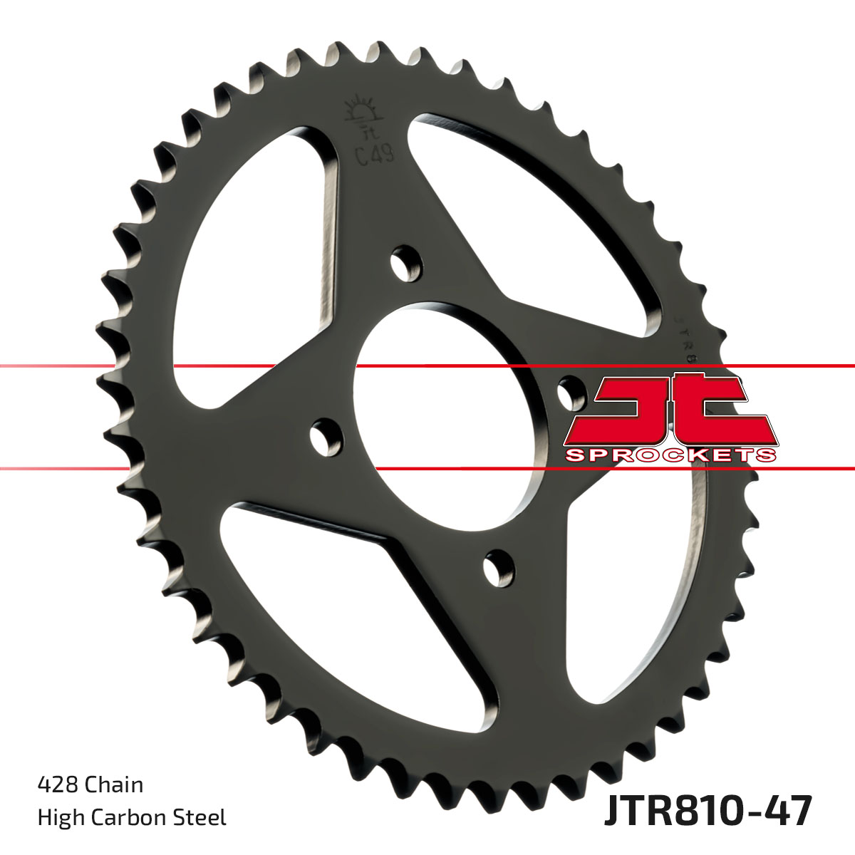 JT Rear Sprocket Hyosung 125 Cruise II 97-98, Kawasaki KH125 77-82, Suzuki GT125 82 (810-47)