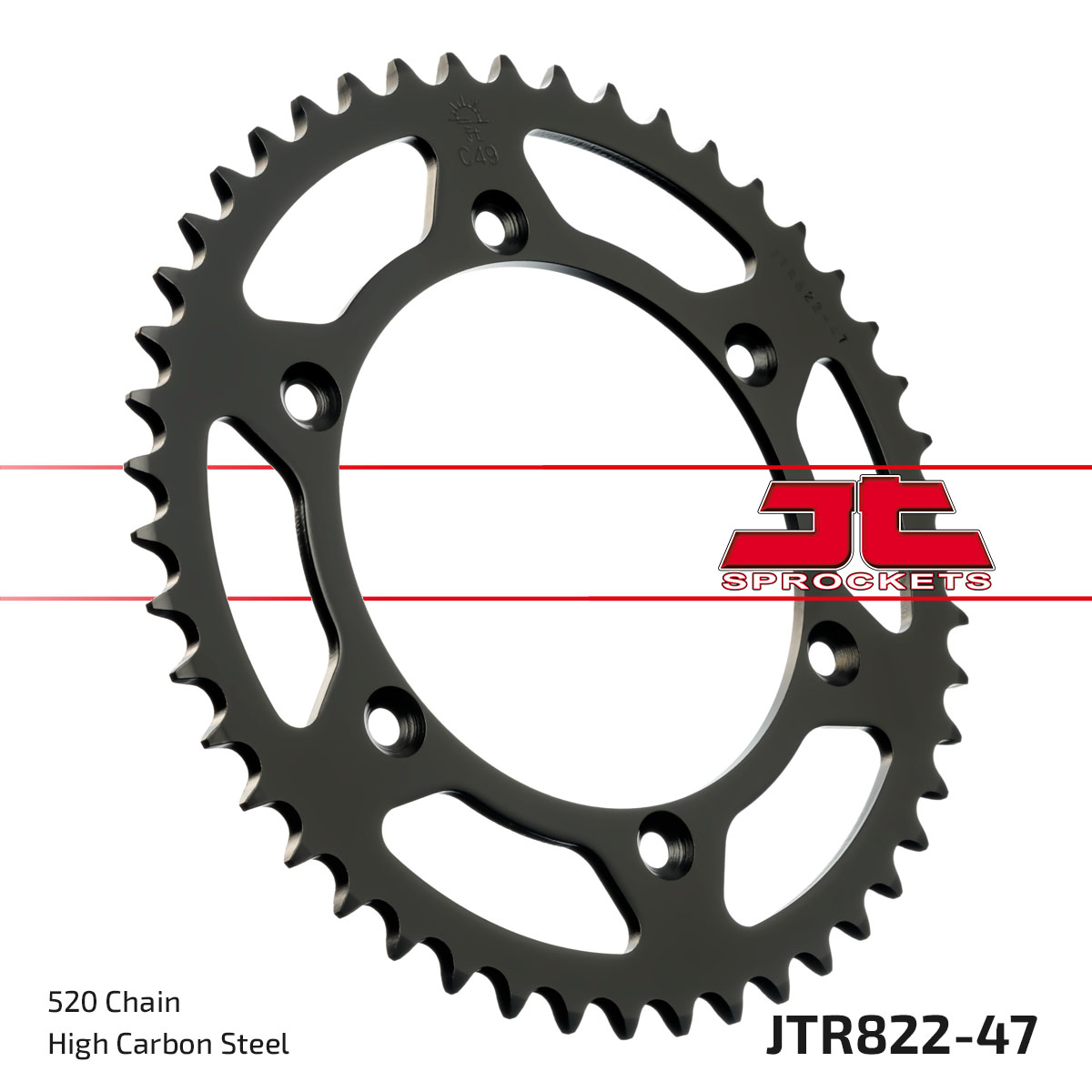 JT Rear Sprocket Gas Gas 250 EC/300 EC 00, Husqvarna 450 TE 07-10, 450 TXC 08-11 (822-47)