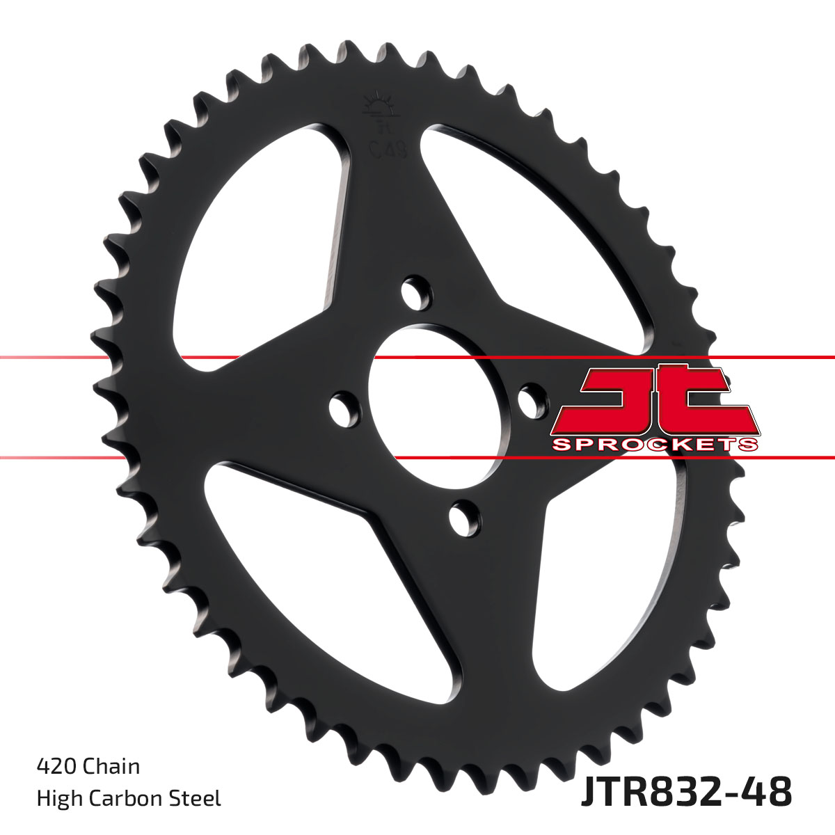 JT Rear Sprocket Yamaha DT50MX 81-95, RD50 77-78 (832-48)