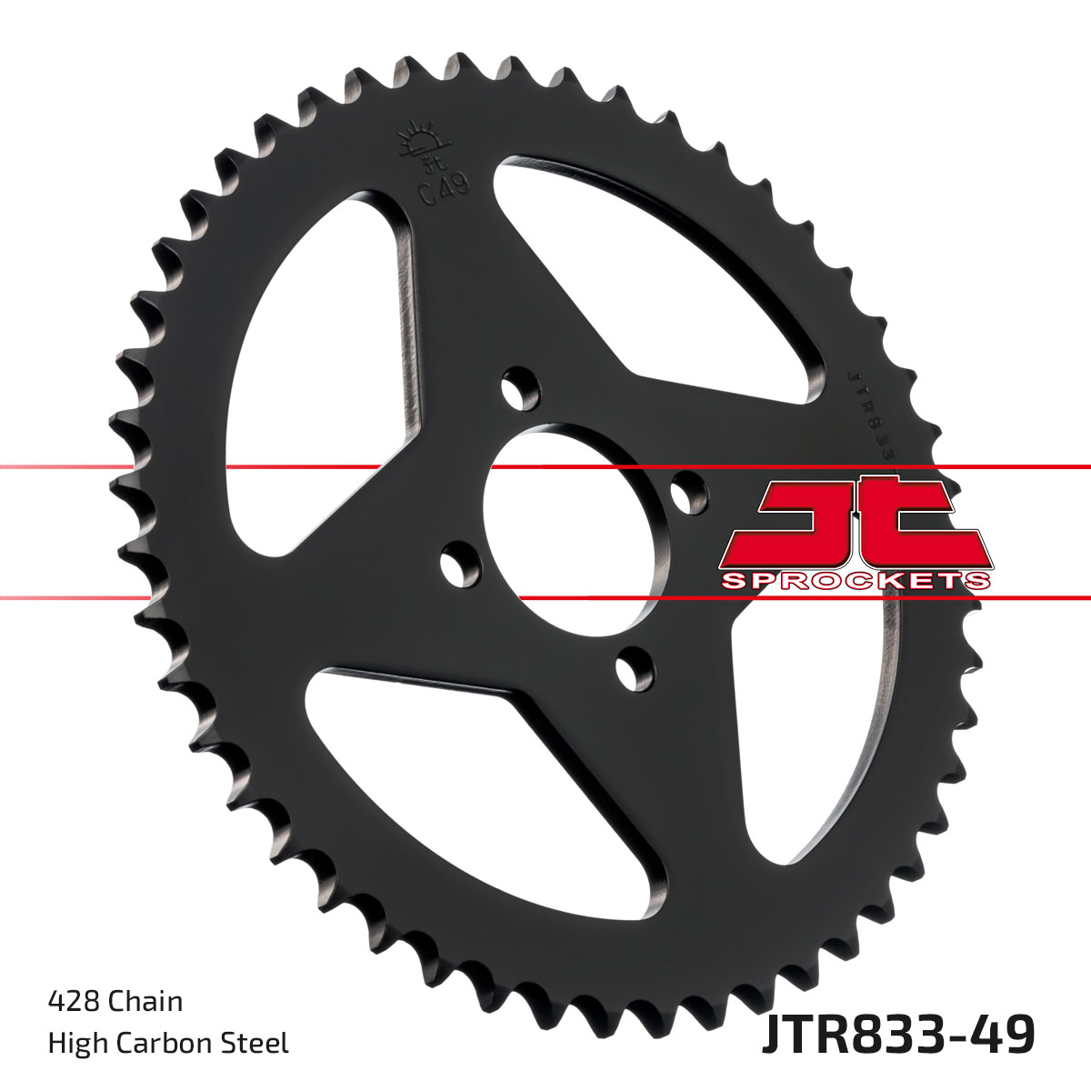 JT Rear Sprocket Yamaha TT-R125 00-01 (833-49)