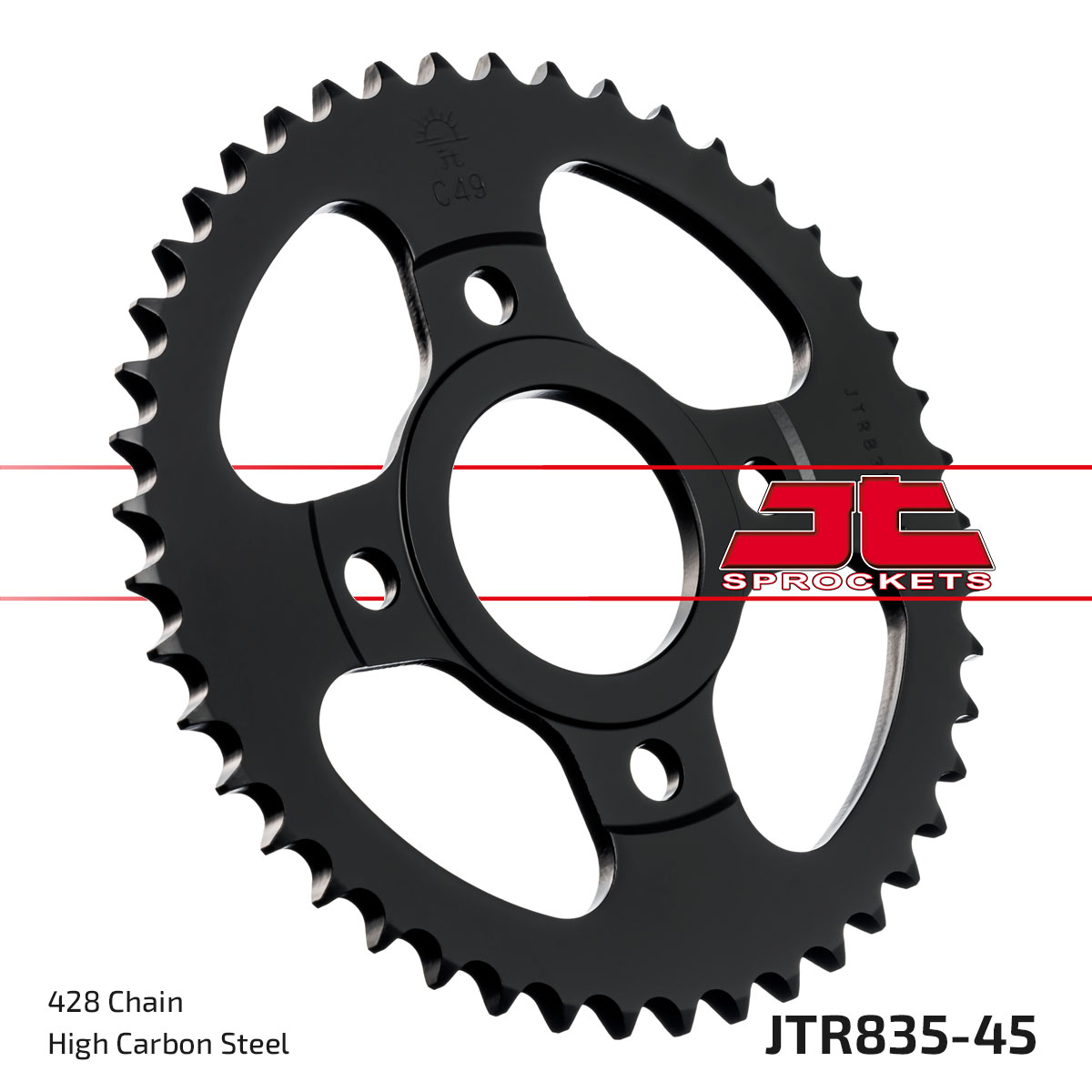 JT Rear Sprocket Yamaha RD125LC 85-87,TZR125 88-93 (835-45)