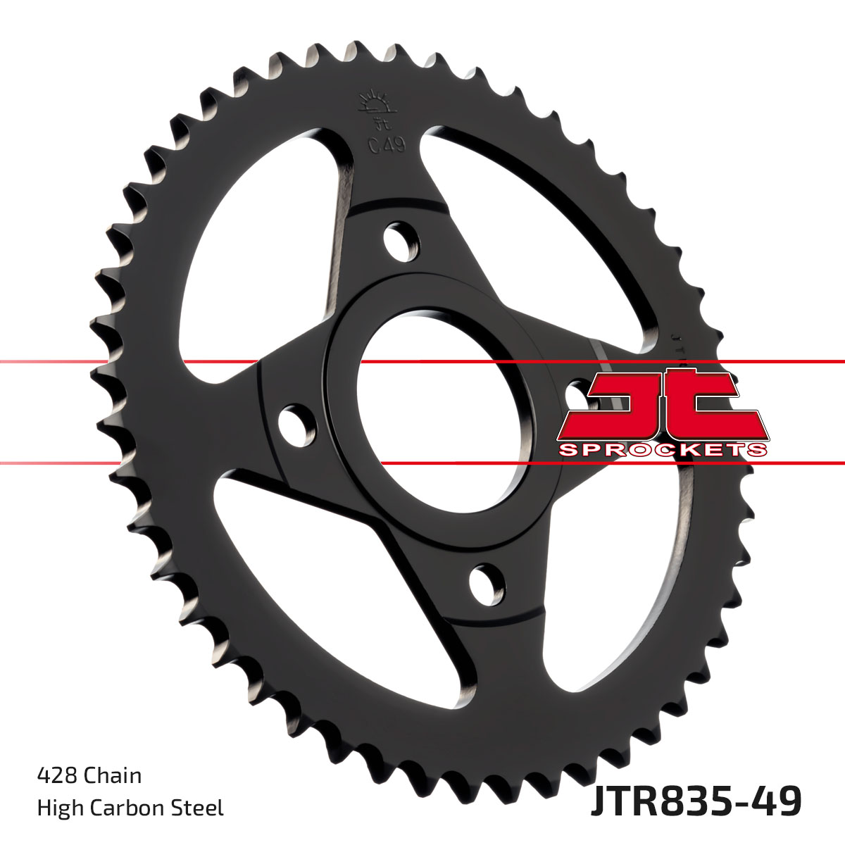 JT Rear Sprocket Yamaha SR125 95-03 (835-49)