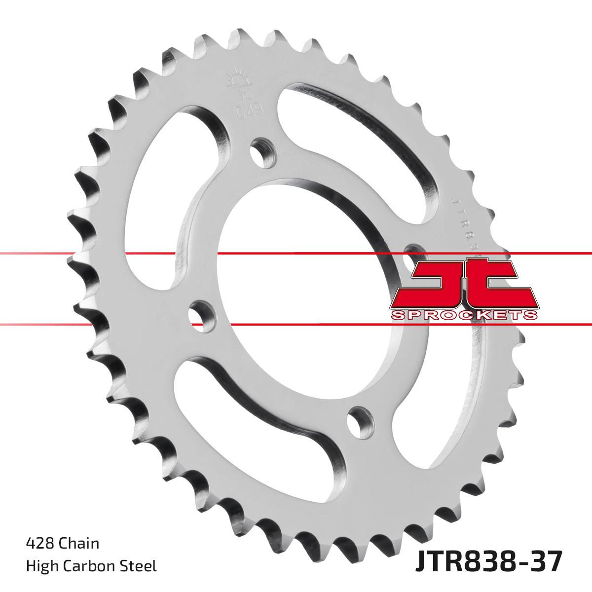 JT Rear Sprocket Yamaha RS100 76-80, RXS100 83-94 (838-37)