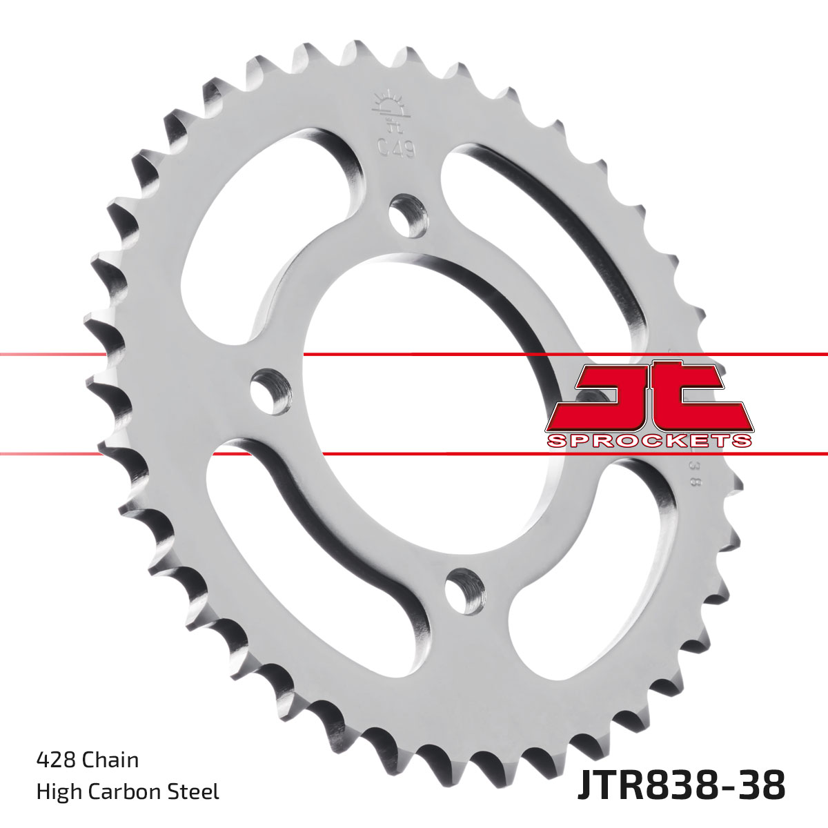 JT Rear Sprocket Yamaha SYM XS125, Yamaha RD125 74-75 (838-38)