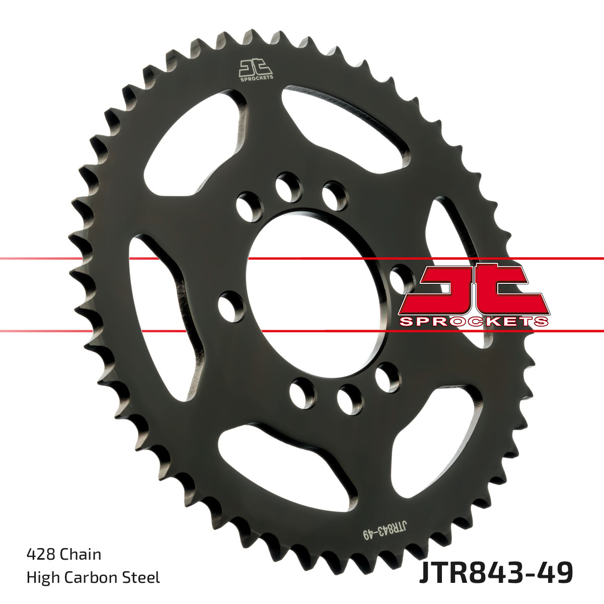JT Rear Sprocket Yamaha DT125LC 84-87, DT125MX 76-82, SR125 80-94, DT175MX 78-81 (843-49)