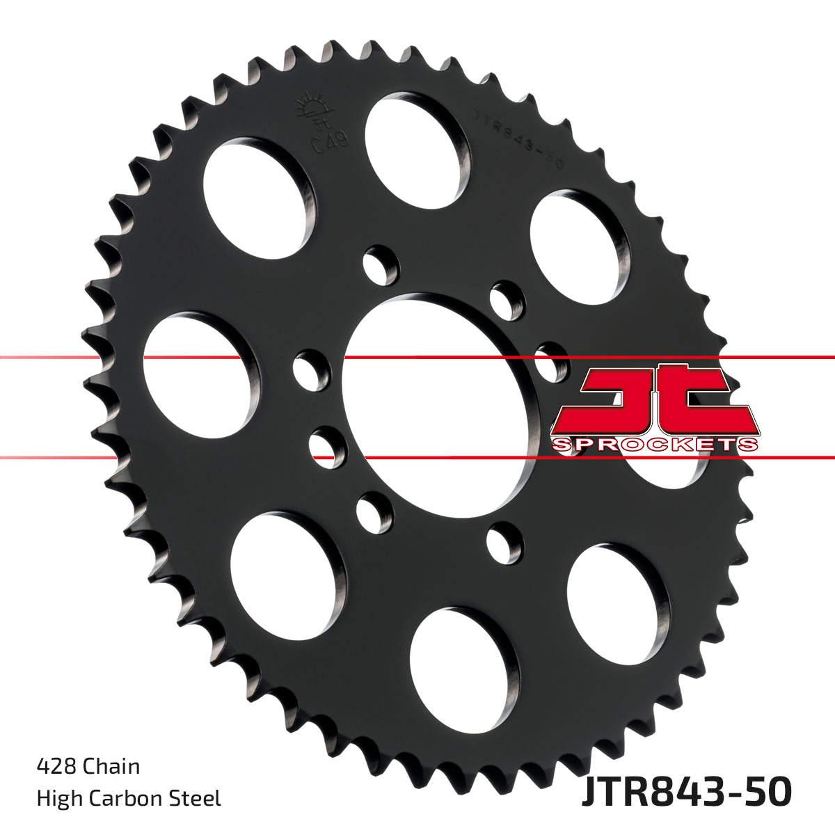 JT Rear Sprocket Yamaha DT125 Tenere 89, DT125Z 92-93, DT200R 87 (843-50)