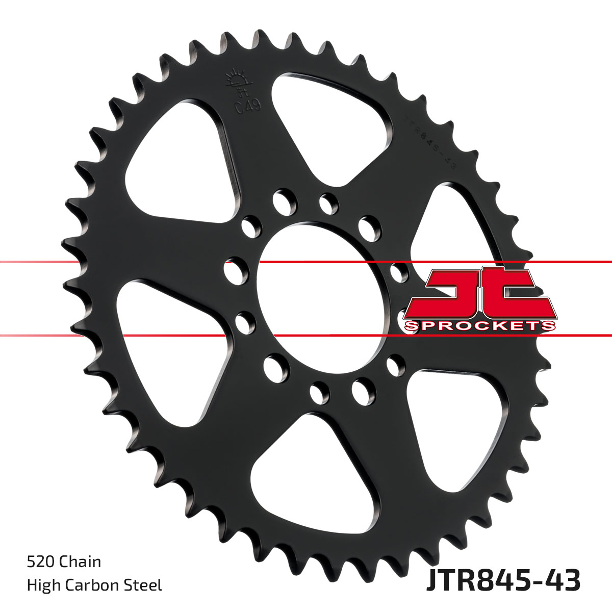 JT Rear Sprocket Yamaha YZ100 78-79, SRX250 87 (845-43)