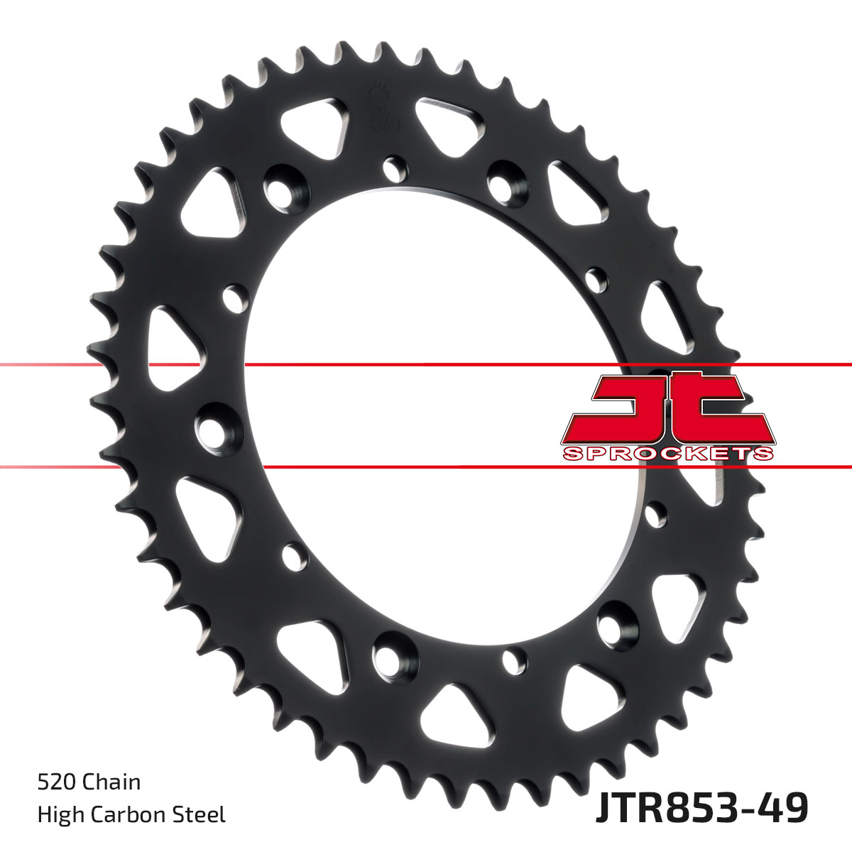 JT Rear Sprocket Yamaha YZ125 88, WR250 89, 97, YZ250 87-89, 92, 94-97, YZ400F 98 (853-49)