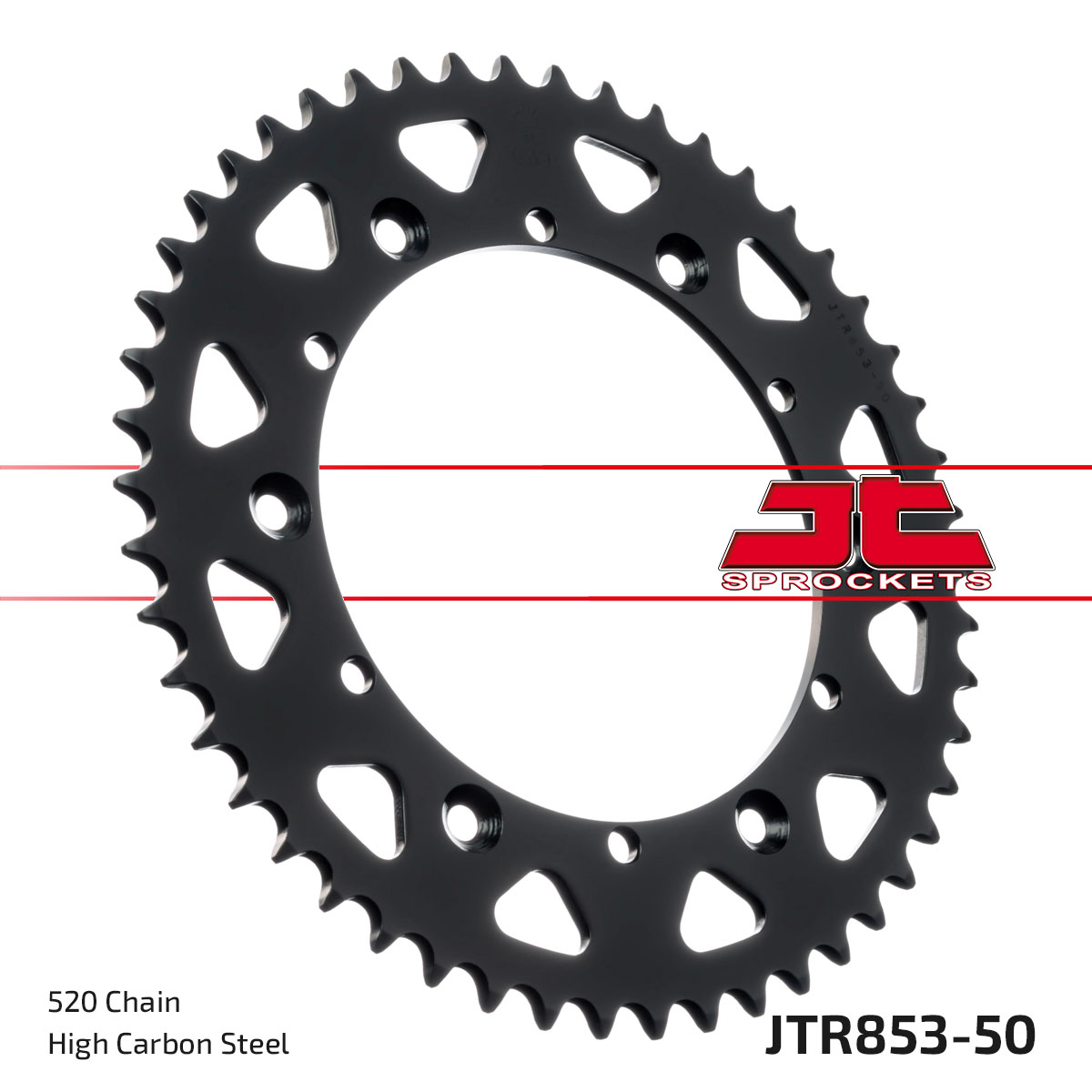 JT Rear Sprocket Yamaha YZ100 82-83, YZ125 84-87, 93-96, YZ250 77-78, 85-86, YZ490 82-89 (853-50)