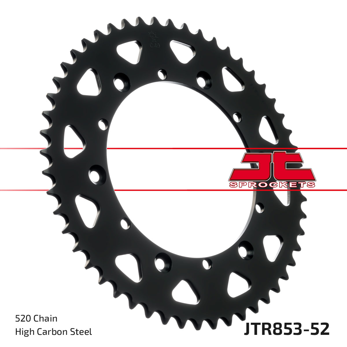JT Rear Sprocket Yamaha WR200 91-93, WR250 91-92, 94-96, WR400 98, WR500 92 (853-52)