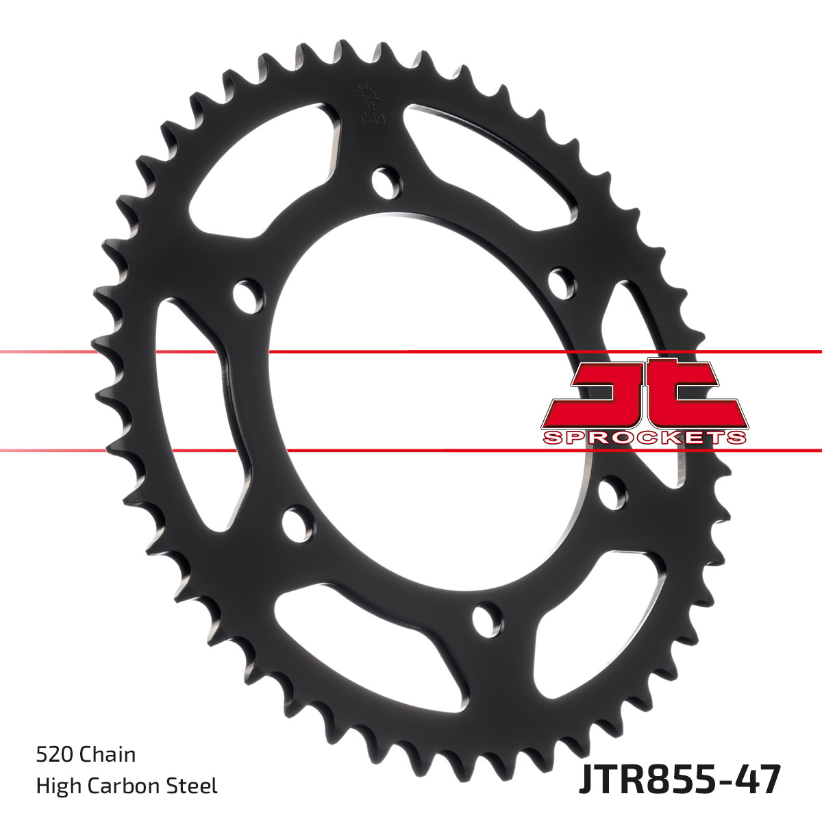 JT Rear Sprocket Yamaha DT250MX 80-82, MT-03 06-12 (855-47)
