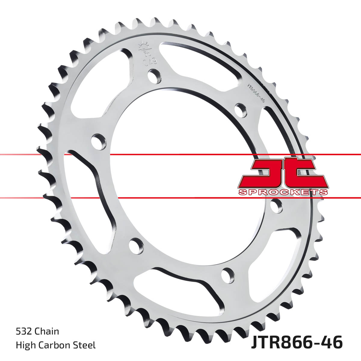 JT Rear Sprocket Yamaha FZR750(OW01) 90-92, FZR1000 Genesis, YZF1000R Thunderace 96-02 (866-46)