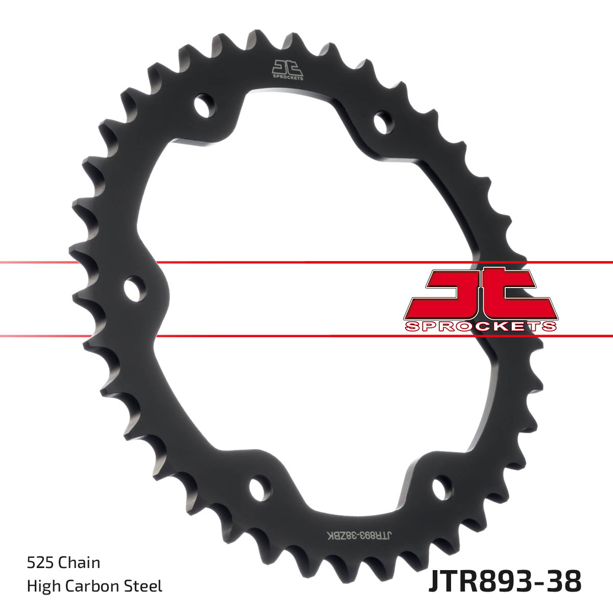 JT Rear Sprocket KTM 1290 Superduke 14-23(All Models), 1300 Brabus R 22-23 (Black Zinc) (893-38)