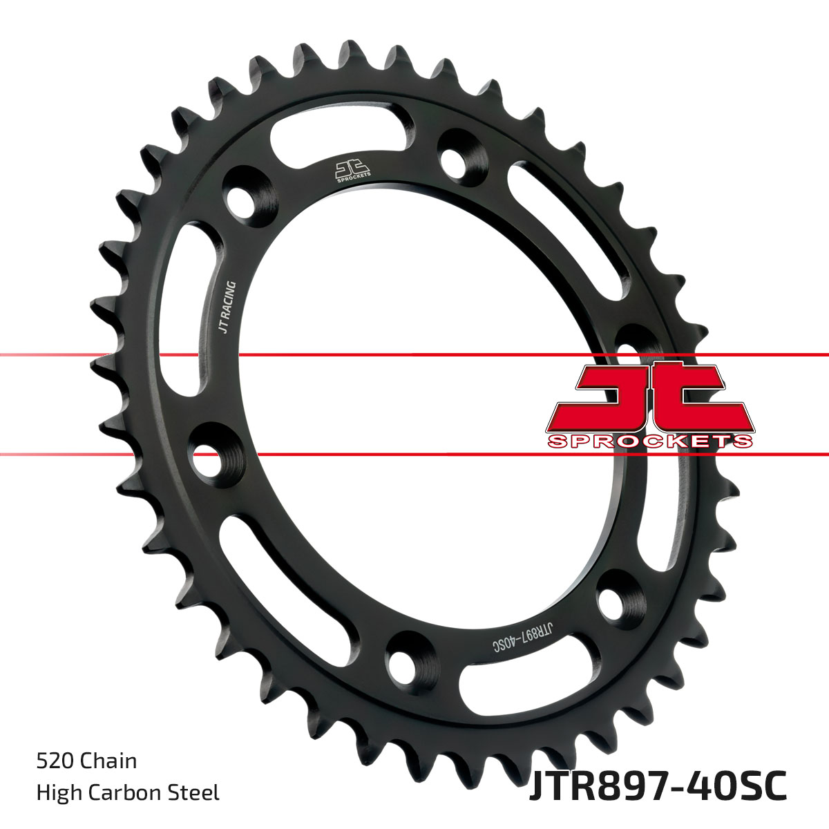JT Rear Sprocket KTM 250 EXC Euduro, 625 SMC 05-06, 690 Duke 08-19, 690 SM 07-09 (Self Cleaning) (897-40)