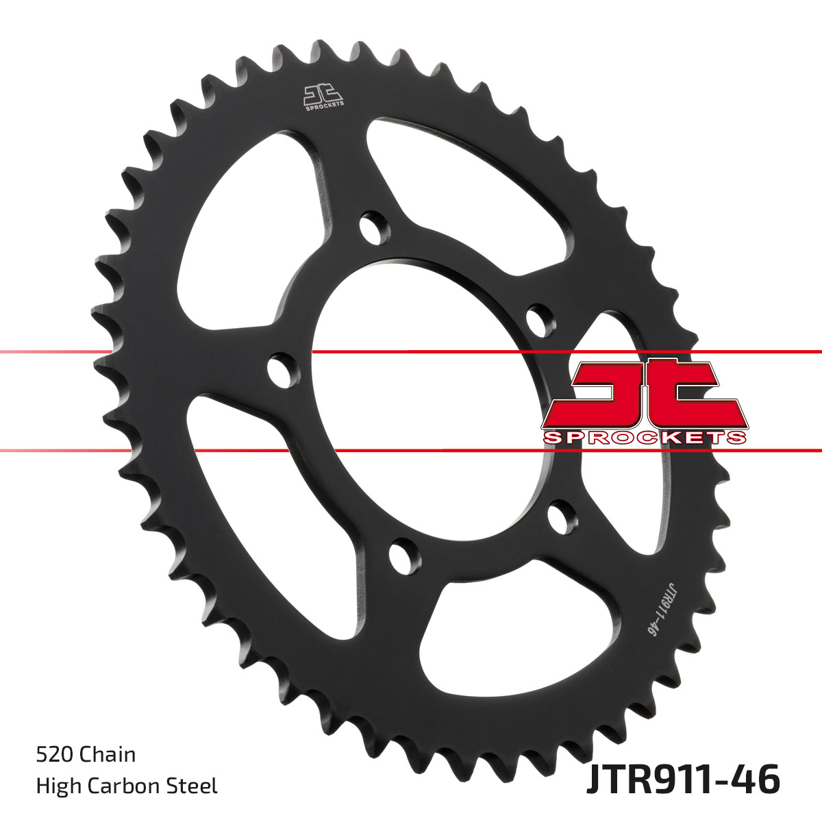 JT Rear Sprocket Zontes 125 C 21-24, 125 G1 ABS 21-24, 125 GK ABS 22-24, 125 U ABS 21-23 (911-46)