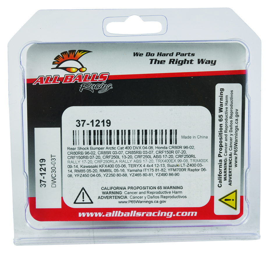 WRP Rear Shock Bumper Arctic Cat 400 DVX 04-05, 400 DVX 06-08, Honda CR80R 96-97, CR80R 96-02, CR80R 98-99, CR80R 00-02, CR80RB 96-97, CR80RB 96-02, CR80RB 98-99, CR80RB 00-02, CR85R 03-07, CR85RB 03-07, CRF150R 07-22, CRF150RB 07-22, CRF250L 13-16,