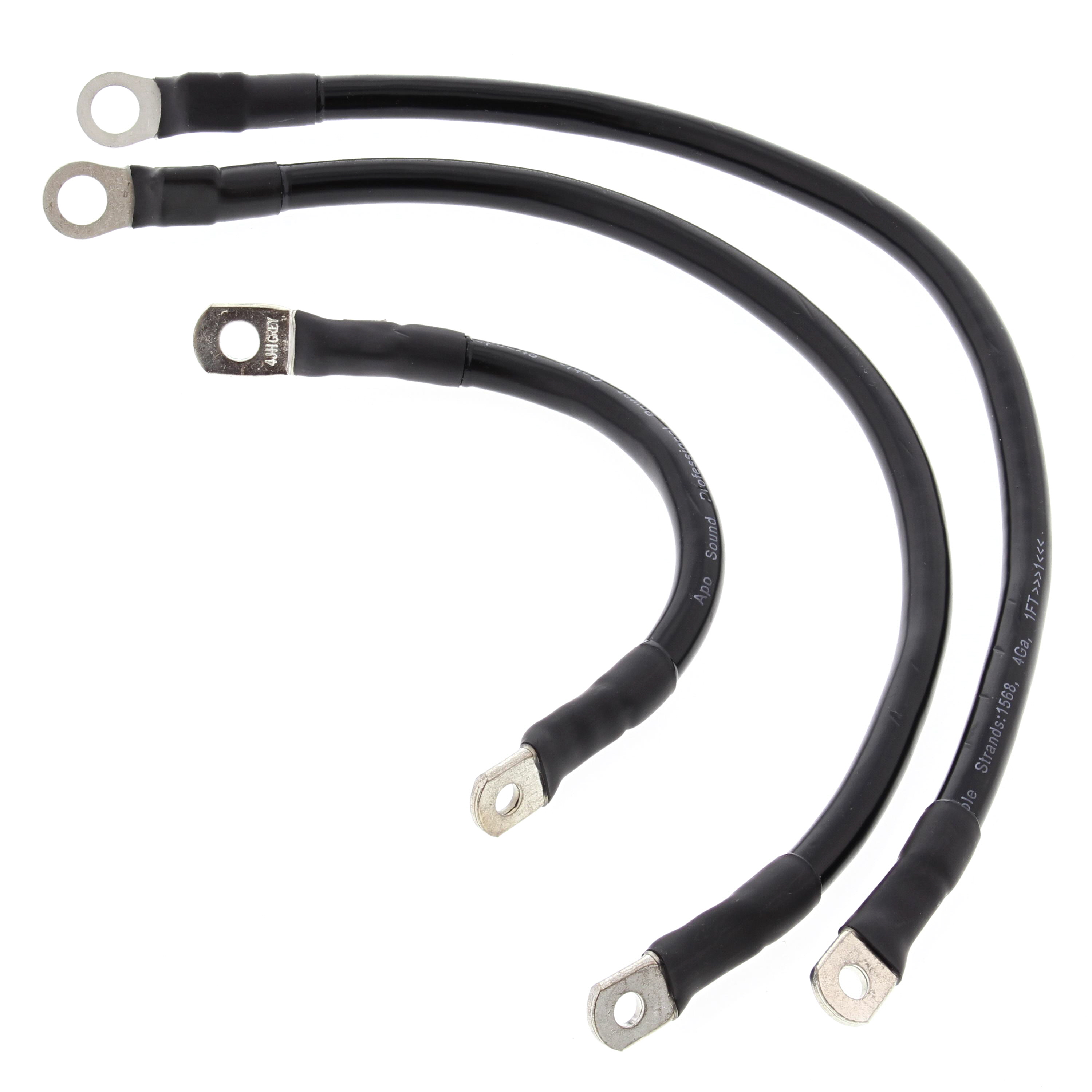 WRP Battery Cable Kit Black Harley FLST Heritage Softail 86-88, FXST Softail 84-88, FXSTC Softail Custom 86-88