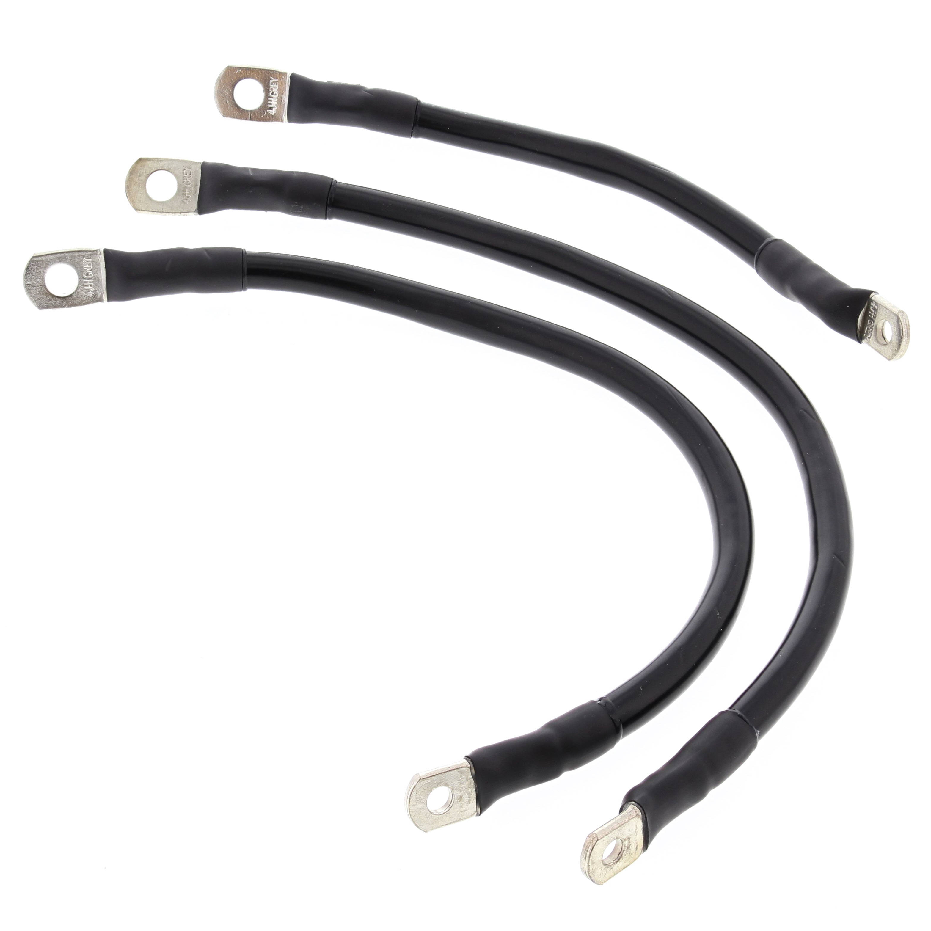 WRP Battery Cable Kit Black Harley FLHP Police Road King 2007, FLHPE Police Road King 2007, FLHPEI Police Road King 2003, FLHPI Police Electra Glide STD 2003, FLHR Road King 94-98, FLHR Road King 00-06, FLHR Road King 07-08, FLHR Road King Classic 19