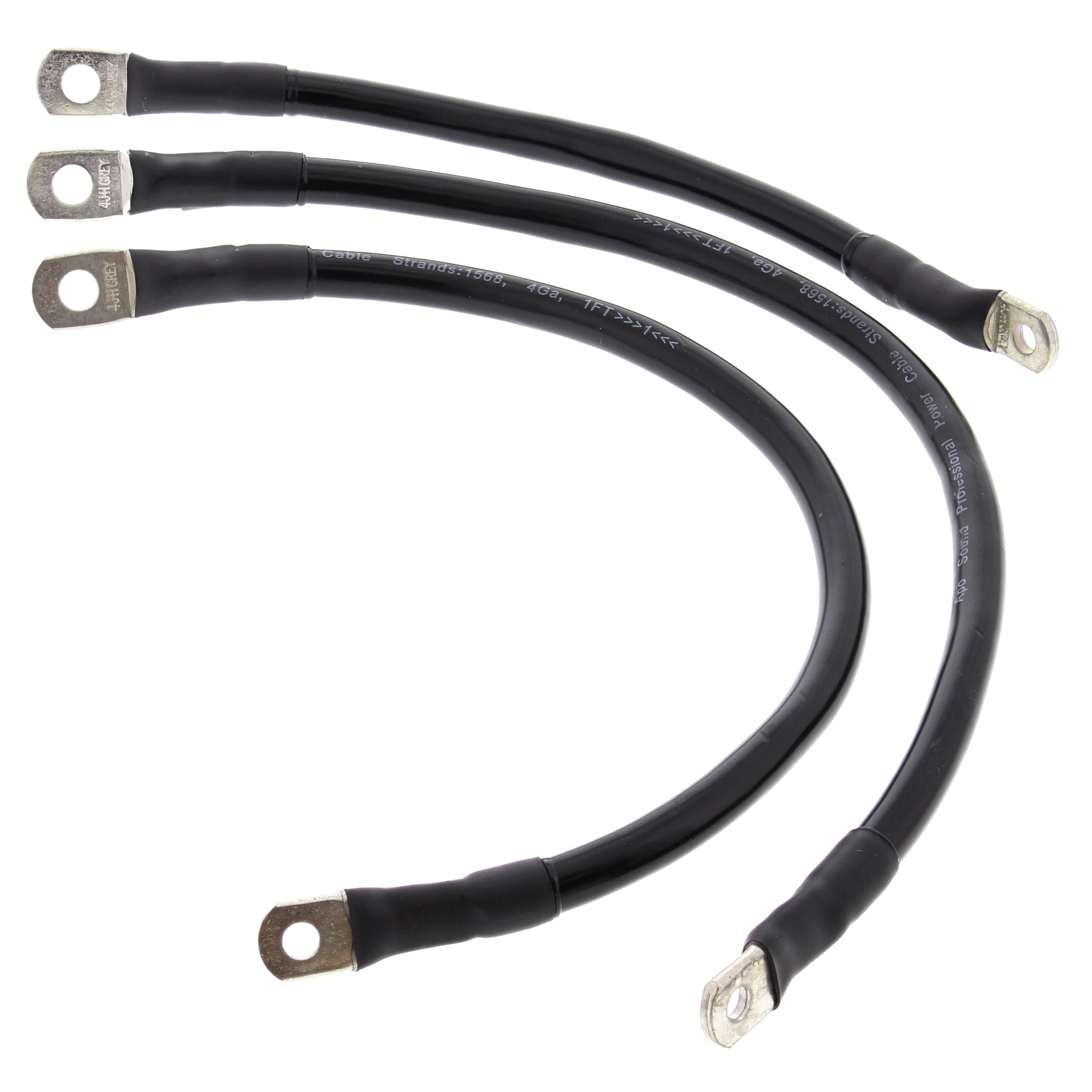 WRP Battery Cable Kit Black Harley FXD Super Glide 04-06, FXD Super Glide 07-09, FXDB Dyna Street Bob 07-09, FXDBI Dyna Street Bob (EFI) 2006, FXDC Super Glide Custom 2005, FXDC Super Glide Custom 07-09, FXDCI Super Glide Custom (EFI) 05-06, FXDF Dyn