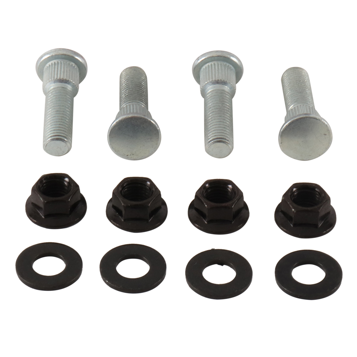 WRP Wheel Stud and Nut Kit Front Yamaha YFM350 Raptor 04-06, YFM350 Warrior 89-04, YFM660R Raptor 01-05, YFS200 Blaster 95-06, YFZ350 Banshee 90-06, YFZ450 04-05, Wheel Stud and Nut Kit Rear Yamaha YFM350 Raptor 04-06, YFM350 Warrior 89-04, YFM660R R