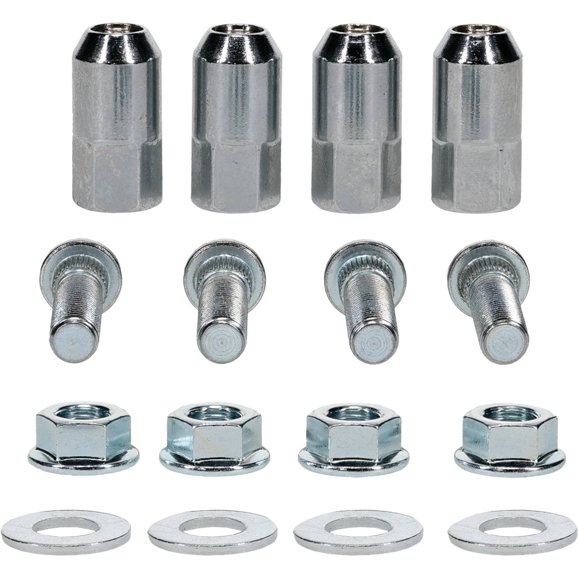 WRP Wheel Nut Kit Front Polaris Ranger 4x4 800 EFI Midsize 2013, Wheel Stud and Nut Kit Front Polaris ACE 570 15-16, ACE 570 EU 15-16, ACE 570 MD 2016, Ranger 4x4 500 Crew 2012, Ranger 4x4 500 Crew Midsize 2013, Ranger 4x4 500 EFI 2012, Ranger 4x4 50