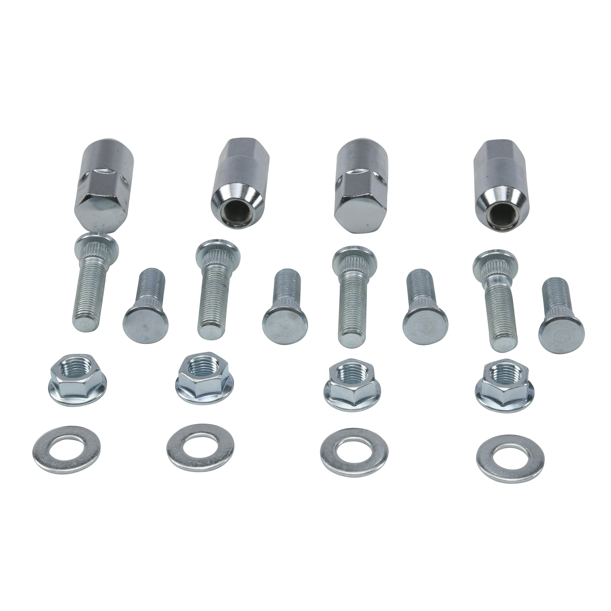 WRP Wheel Stud and Nut Kit Front Polaris Ranger 4x4 700 2008, Sportsman 500 EFI 06-08, Sportsman 500 X2 2007, Sportsman 800 EFI 2005, Sportsman 800 EFI 2007, Sportsman X2 800 EFI 2008, Wheel Stud and Nut Kit Rear Polaris Ranger 4x4 700 2008, Sportsma