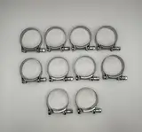 Mikalor Exhaust Clamps 55-59mm Stainless Steel With Zinc Bolt