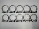 Mikalor Exhaust Clamps 63-68mm All Stainless Steel inc Bolt