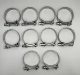 Mikalor Exhaust Clamps 73-79mm All Stainless Steel inc Bolt