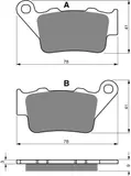 Goldfren AD023,VD953,FA208,FA213,FDB2005 KTM RC 125 REAR